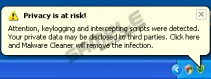 Privacy is at risk! Pop up