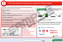 FBI Online Agent has Blocked your computer for security reason virus