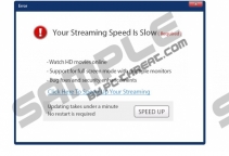 Your Streaming Speed Is Slow popup