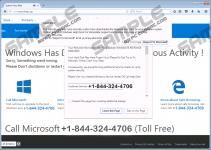 Call Windows Help Desk Immediately Tech Support fake alert