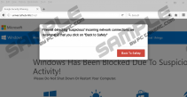 Firewall Detected Suspicious Network Connections fake alert