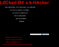 Locked By a.k Hacker Ransomware
