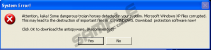 Harmful and malicous software detected. These programs may damage