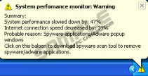 System performance monitor: Warning