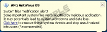 System Files Modification Alert! Pop up