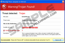 Trojan-PSW.Win32.Hooker Pop-up